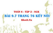 Bài 9.7 trang 76 Toán 6 Tập 2 Kết nối tri thức